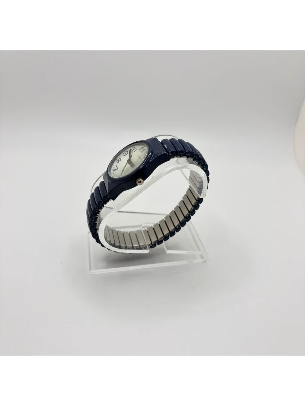 Wincci Ladies Blue Stainless Stretch Band Analog Quartz Fashion Watch New Batt
